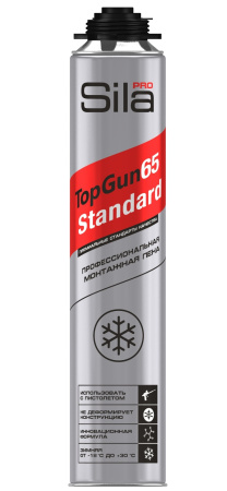 sila pro topgun 65 standard winter, профессиональная монтажная пена, 850 мл, prostor-market
