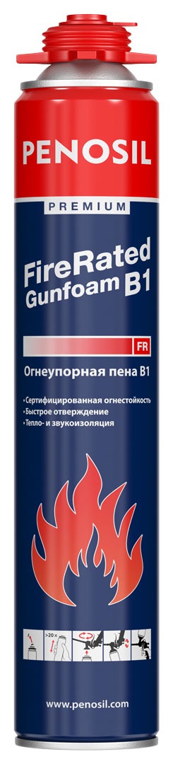 penosil premium пена огнеупорная  fire rated gunfoam b1 720ml, prostor-market