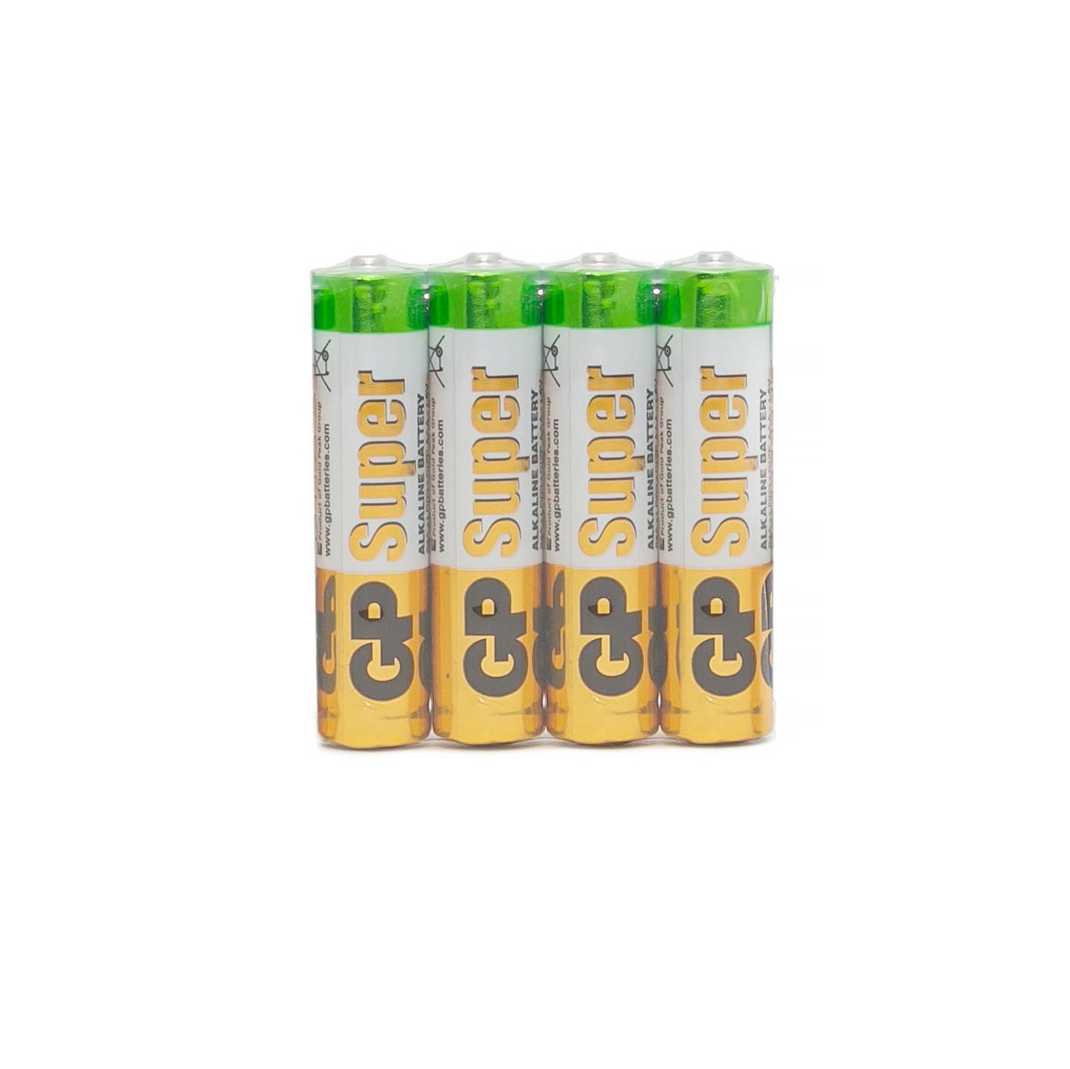 алкалиновые батарейки gp super alkaline 24а ааa, в плёнке - 4 шт., prostor-market