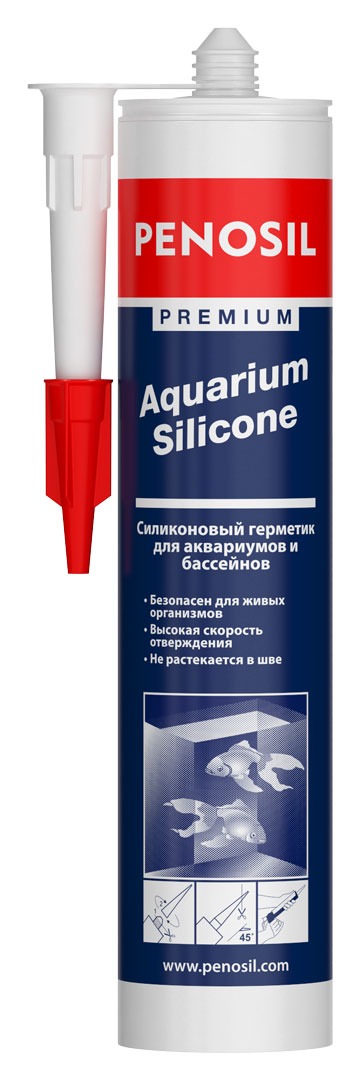 герметик penosil premium silicone 280ml для аквариумов черный, prostor-market