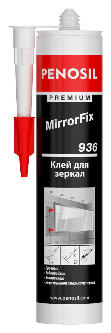 penosil premium клей для зеркал mirrorfix 936 290 мл, prostor-market